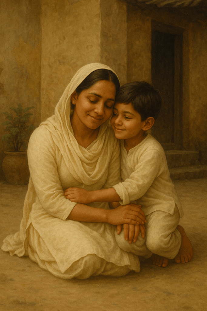 बाळाला उब देणारा क्षण